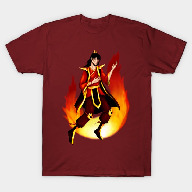 Fire Lord Zuko T-Shirt by Elinor Keat